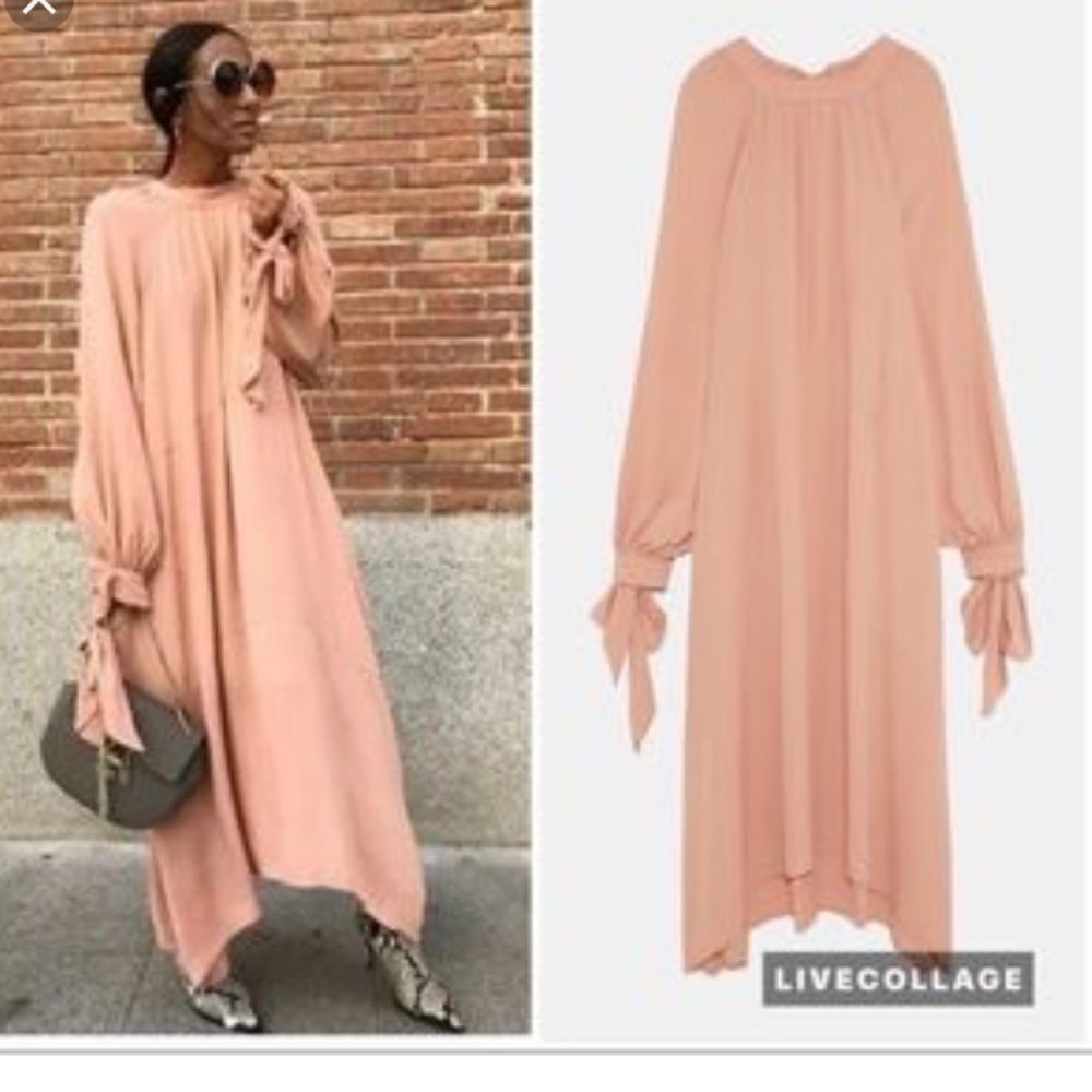 USED ONCE PALE PINK ZARA DRESS